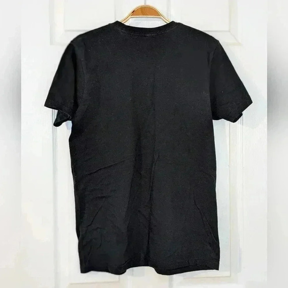 ARTIST UNION EMBROIDERED MOUTH LIPS T-SHIRT MENS SMALL SHORT SLEEVE BLACK TEE M - Picture 2 of 6